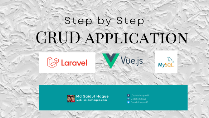 Step by step CRUD application using Laravel, Vue 3 and MySQL database with RESTful style